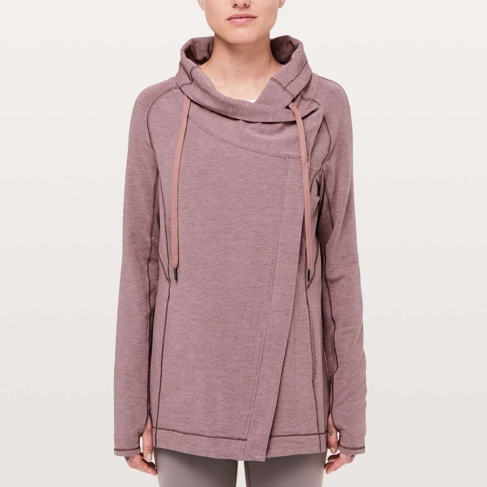 Lululemon Coast Easy Wrap size 4 Heathered Misty Merlot